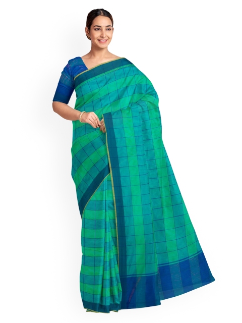 

KLM Fashion Mall Green Striped Saree