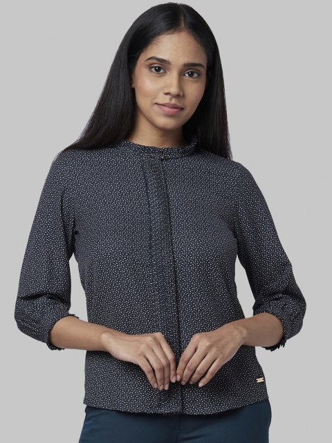 

Park Avenue Woman Women Navy Blue Printed Top