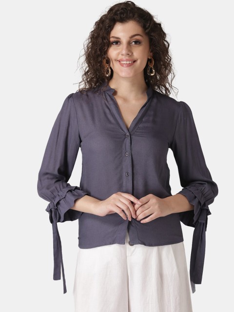 

DIVA WALK EXCLUSIVE Women Grey Solid Top