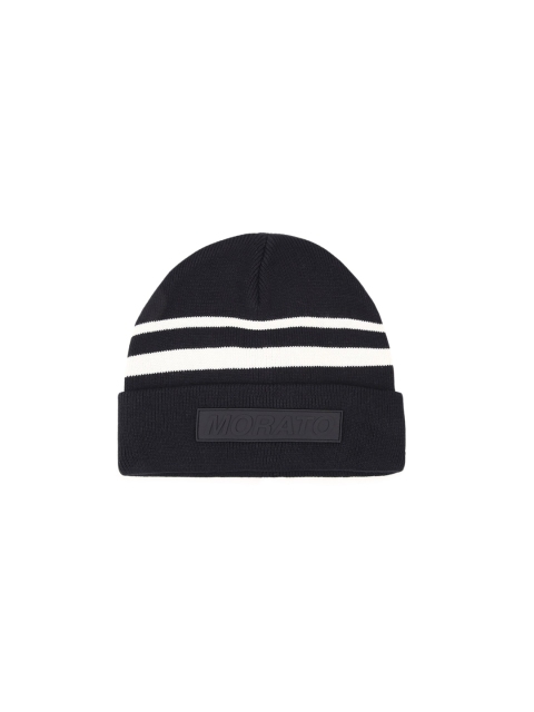 

Antony Morato Men Navy Blue & White Printed Pure Cotton Beanie