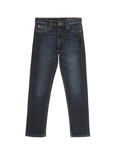 

Allen Solly Junior Boys Navy Blue Slim Fit Mid-Rise Clean Look Jeans