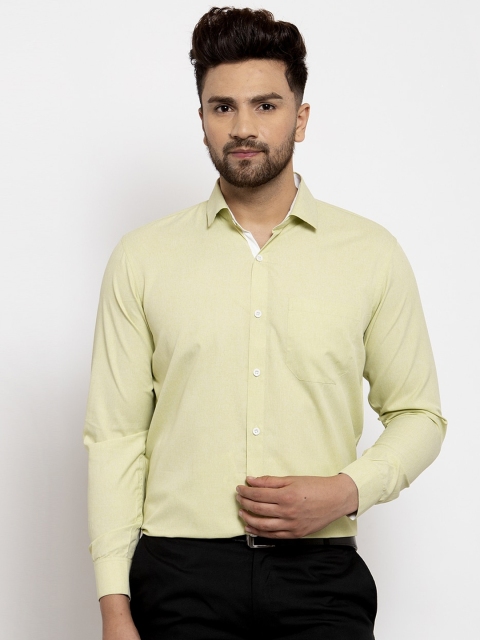 

JAINISH Men Lime Green Regular Fit Solid Casual Shirt