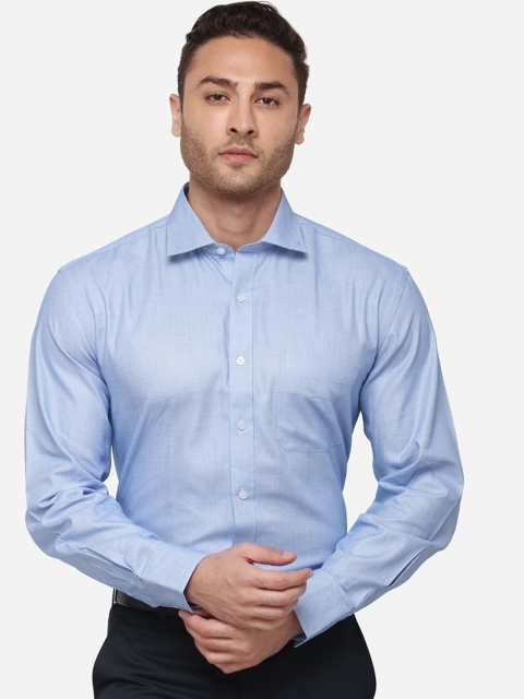 

JADE BLUE Men Blue Slim Fit Self Design Casual Shirt