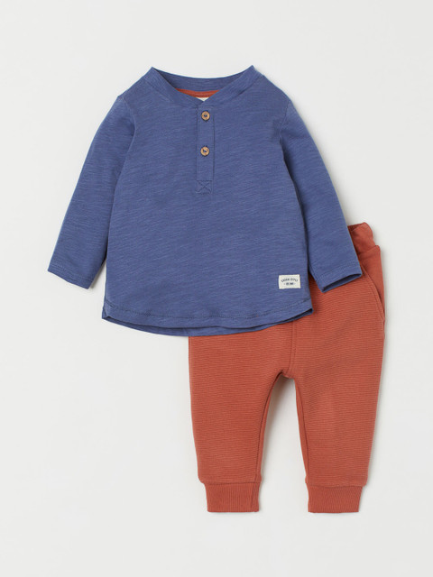 

H&M Boys Blue & Brown 2-Piece Cotton Set