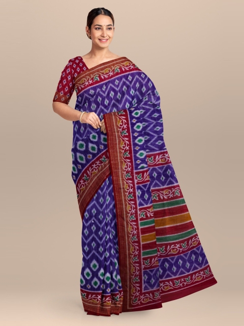 

KLM Fashion Mall Blue Printed Saree