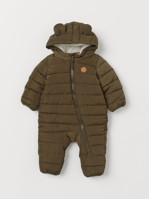 

H&M Kids Green Solid Padded All-In-One Suit