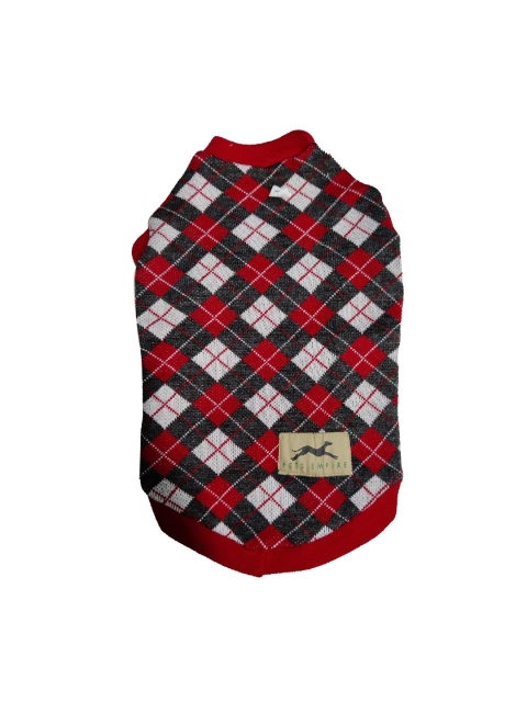 

PETS EMPIRE Red & Black Checked Dog Sweater