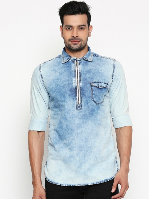 

Lawman pg3 Men Blue Regular Fit Faded Casual Shirt