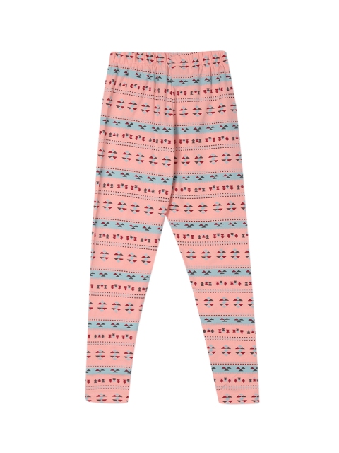 Cherokee Girls Pink Aztec Printed Ankle-Length Leggings