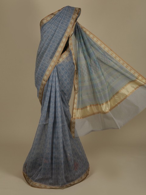 

Pothys Blue Printed Saree