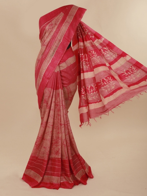 

Pothys Red Floral Print Saree