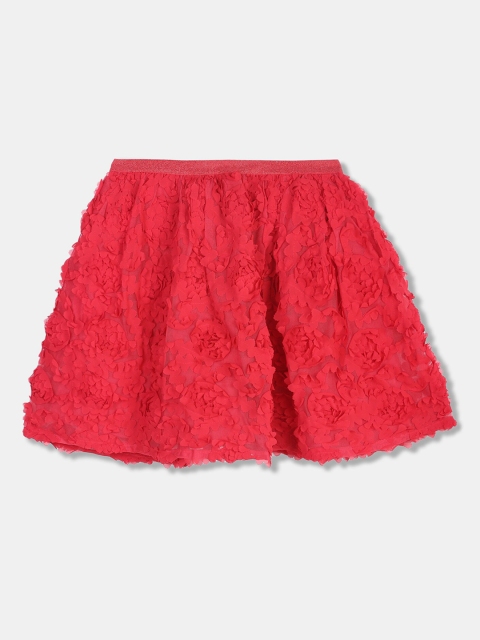 

The Childrens Place Girls Red Solid Flared Skirt