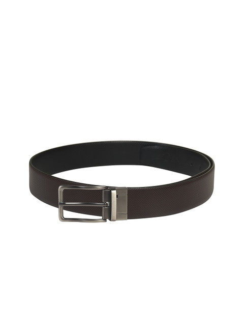

CHRISTOPOLO Men Black & Brown Textured Belt