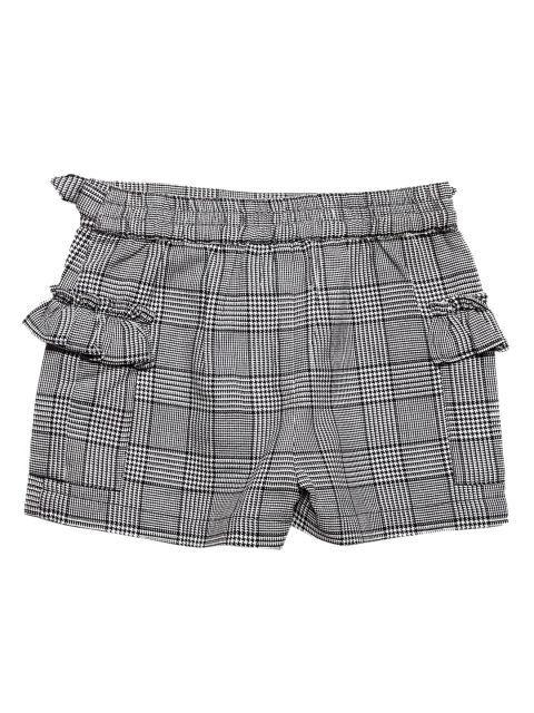 

Cherry Crumble Girls Grey Checked Regular Fit Regular Shorts