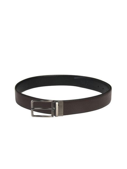 

CHRISTOPOLO Men Black & Brown Solid Reversible Genuine Leather Belt