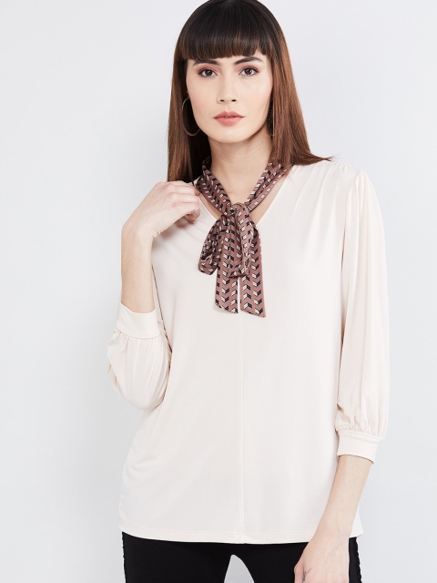 

max Women Pink Solid Top