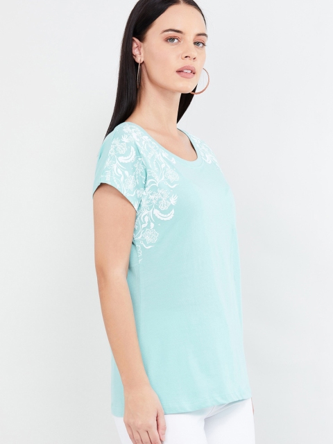 

max Women Green Solid Top