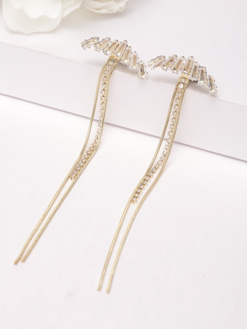 

AVANT-GARDE PARIS Gold-Toned Contemporary Drop Earrings