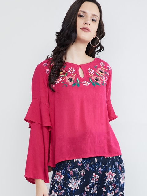 

max Women Red Solid Top