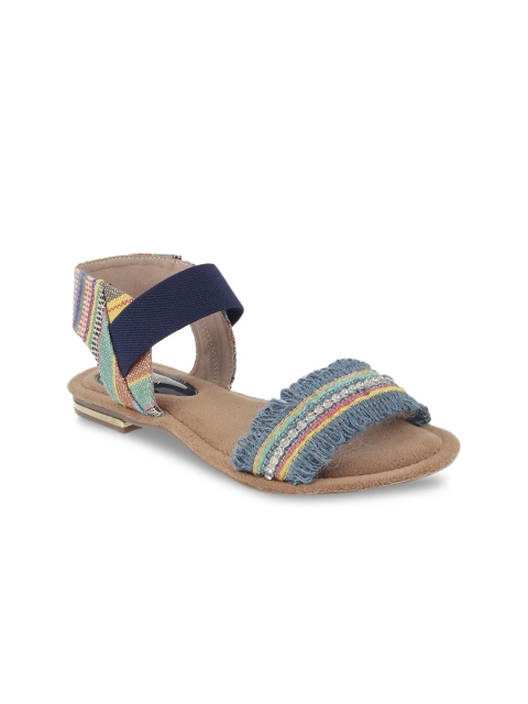 

Catwalk Women Blue Woven Design Open Toe Flats