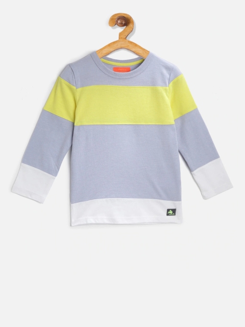 

Cherry Crumble Boys Multicoloured Colourblocked Round Neck T-shirt, Multi