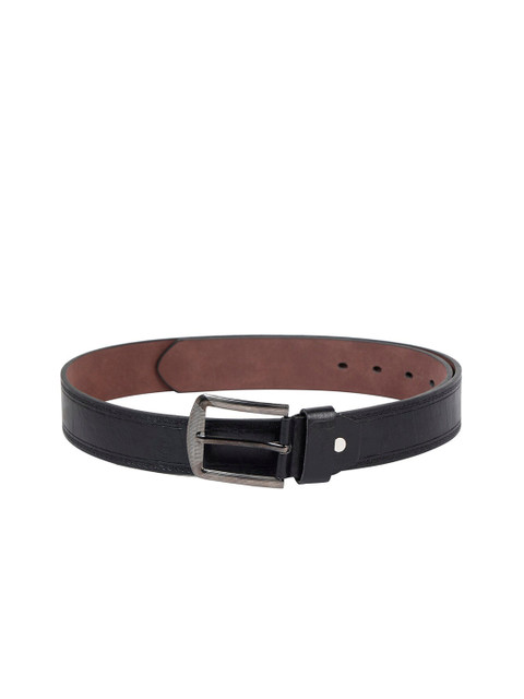 

ZEVORA Men Black Solid Belt