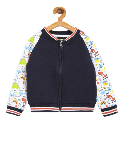 

Nauti Nati Boys Navy Blue Solid Sweatshirt
