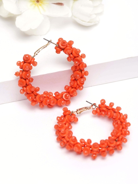 

AVANT-GARDE PARIS Orange Contemporary Hoop Earrings