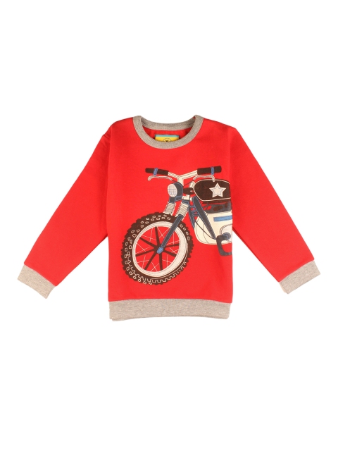 

Lil Lollipop Unisex Kids Red Printed Sweatshirt