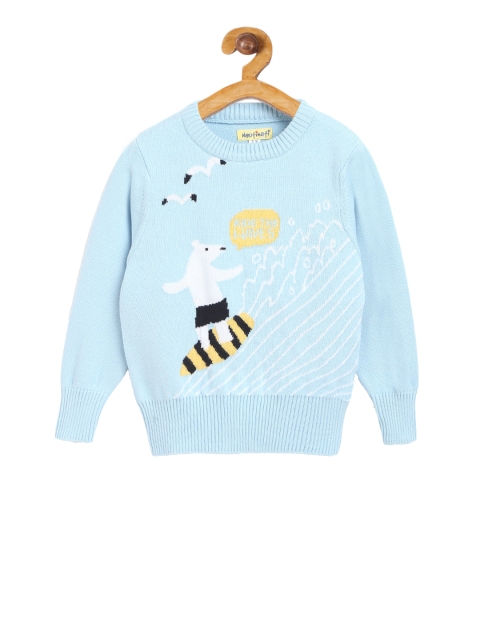 

Nauti Nati Boys Blue Printed Pullover