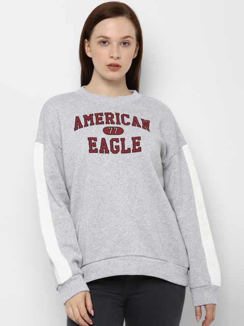 

AMERICAN EAGLE OUTFITTERS Women Grey Printed Pullover