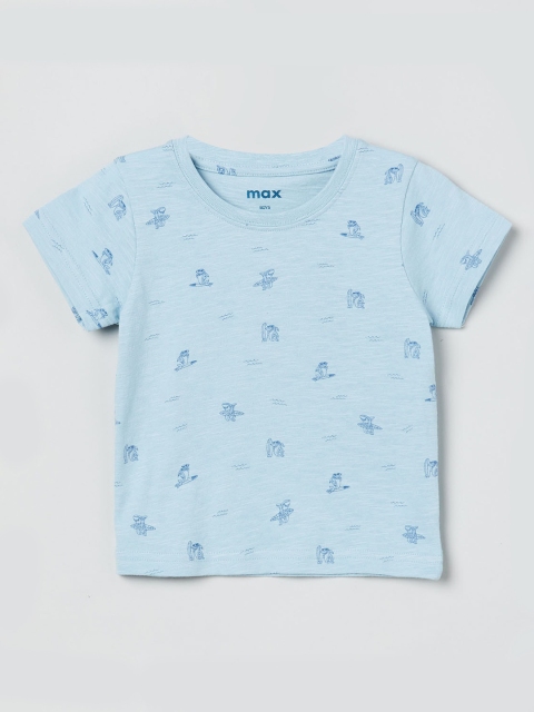 

max Boys Multicoloured Printed Round Neck T-shirt, Multi