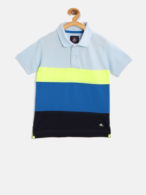

Cherry Crumble Boys Multicoloured Colourblocked Polo Collar T-shirt, Multi