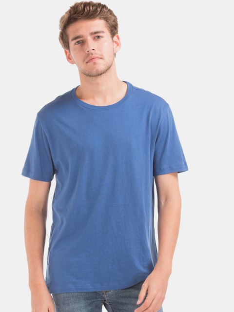 

GAP Men Blue Essential Short Sleeve Crew Cotton T-Shirt