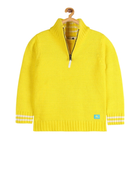 

Cherry Crumble Boys Yellow Solid Pullover