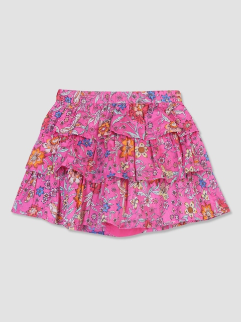 

GAP Toddler Girl Pink Floral Ruffle Skirt