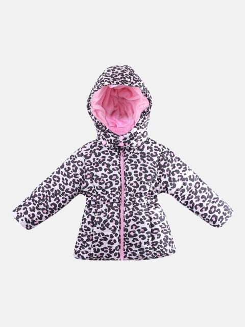 

Beebay Girls Pink Printed Puffer Jacket