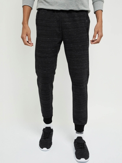 

max Men Charcoal Grey Solid Joggers