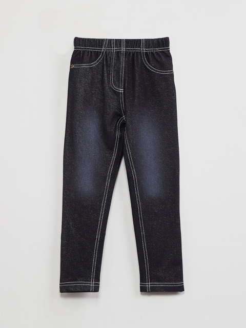 

max Girls Black Solid Ankle-Length Leggings