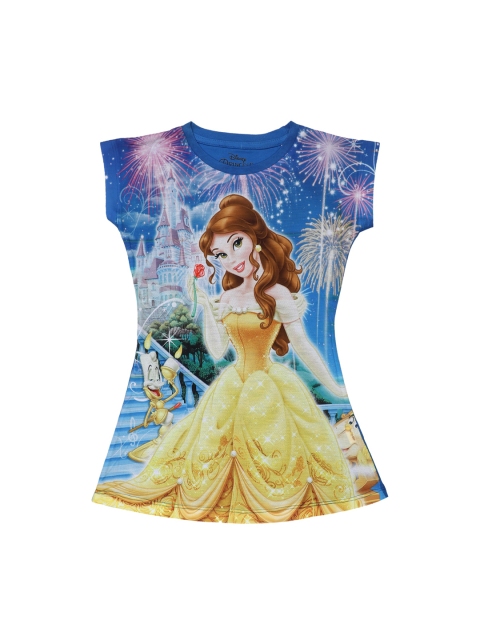 

Disney Princess Girls Blue Printed A-Line Dress