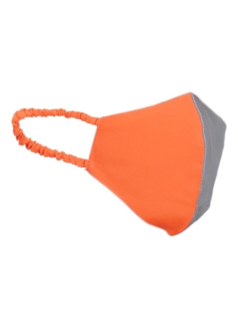 

DIVA WALK EXCLUSIVE Women Orange & Grey Solid 2-Ply Outdoor Protective Face Mask