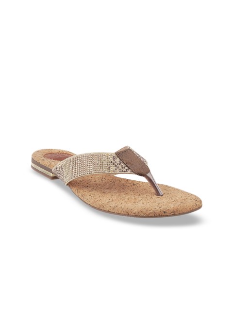 

Catwalk Women Gold-Toned Embellished T-Strap Flats