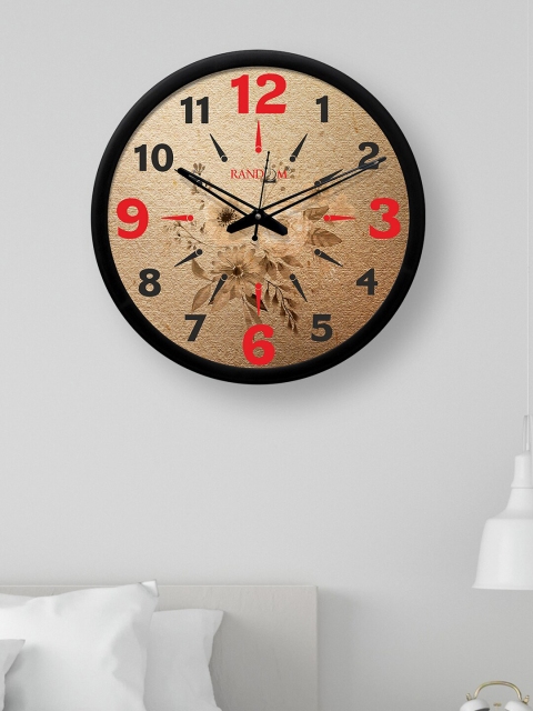 

RANDOM Black & Beige Printed 30.48 cm Analogue Wall Clock