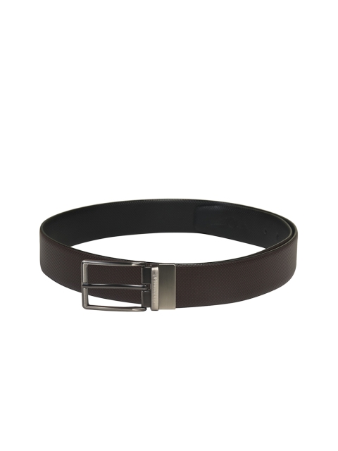 

CHRISTOPOLO Men Black & Brown Textured Belt