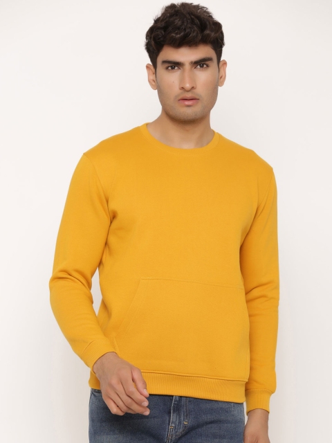 

Tistabene Men Mustard Yellow Solid Pullover