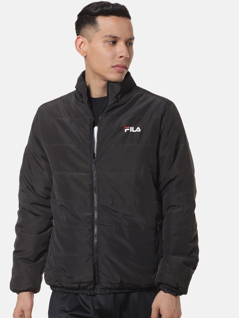 

FILA Men Black Solid Padded Jacket