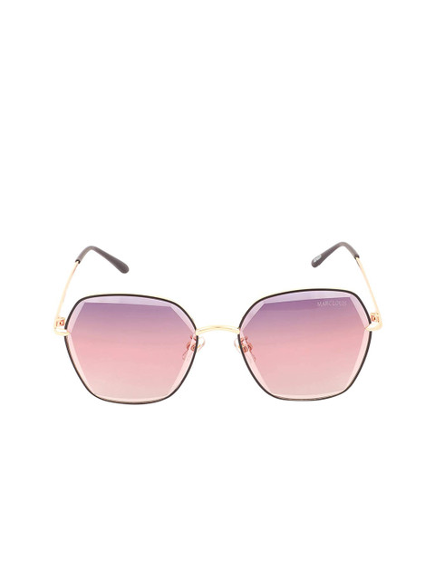 

MARC LOUIS Women Pink & Gold-Toned Polarised & UV Protected Square Sunglasses MARC LOUIS 22-6328 SG