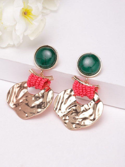 

AVANT-GARDE PARIS Green Gold-Plated Contemporary Studs
