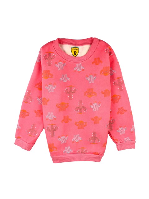 

Lil Lollipop Girls Pink Printed Sweatshirt