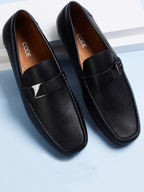 

CODE by Lifestyle Men Black Formal Slip-On Shoes